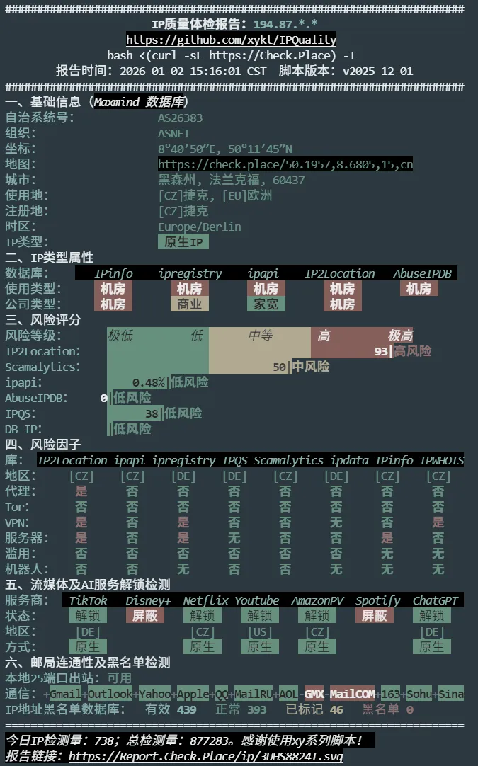 IP 质量测试截图