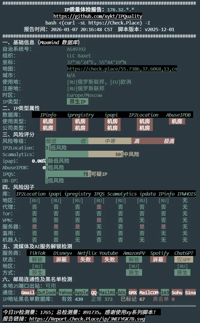 IP 质量测试截图