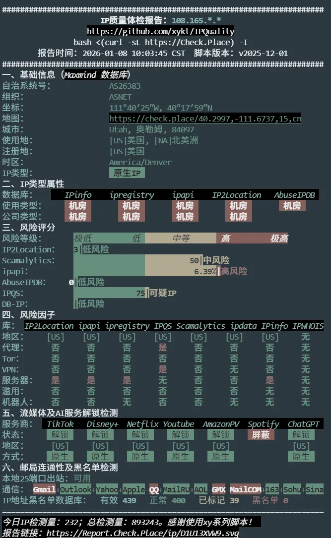 IP 质量测试截图