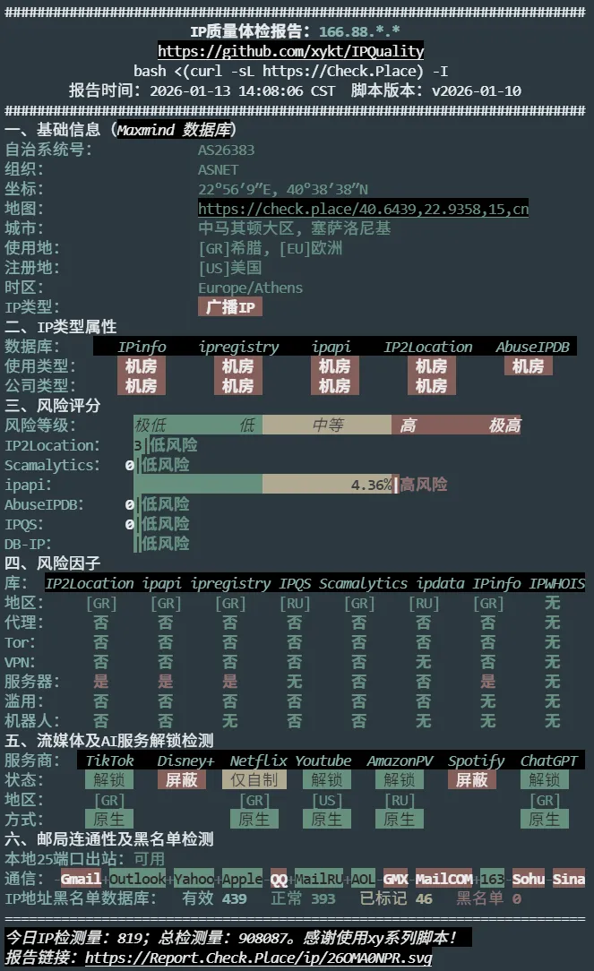 IP 质量测试截图