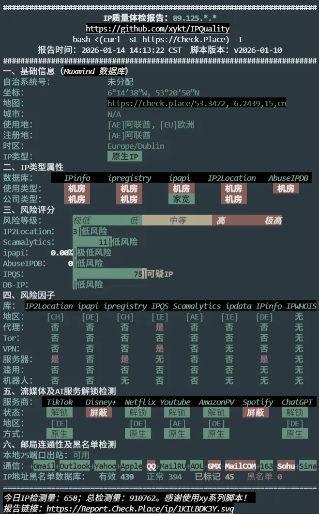 IP 质量测试截图