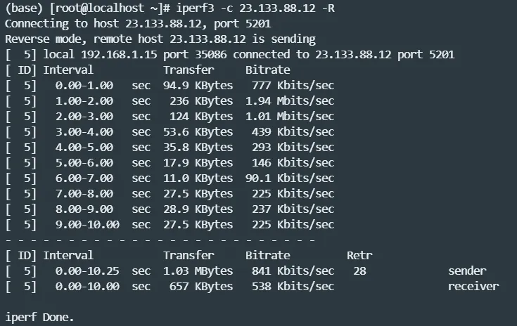 使用传统 TCP 算法